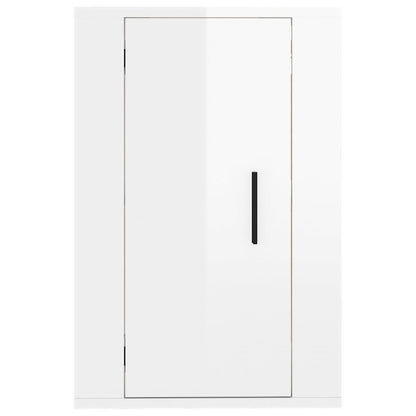 Wall Mounted TV Cabinet High Gloss White 40x34,5x60 cm