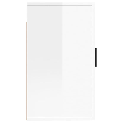 Wall Mounted TV Cabinet High Gloss White 40x34,5x60 cm