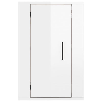 2 Piece Wall-mounted TV Cabinet Set High Gloss White 40x34,5x60 cm