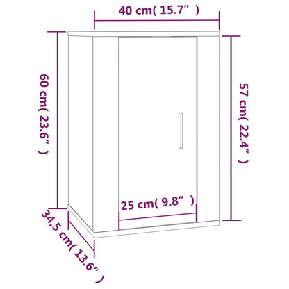 Wall Mounted TV Cabinet Concrete Grey 40x34,5x60 cm