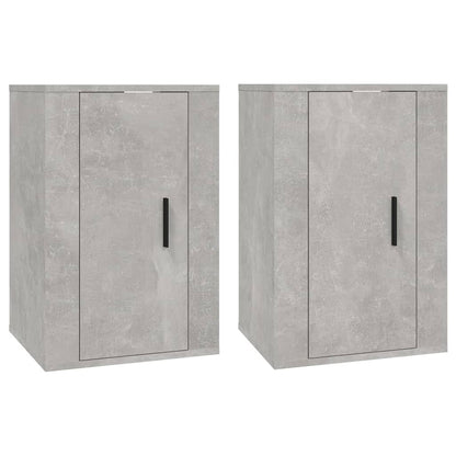 2 Piece Wall-mounted TV Cabinet Set Concrete Grey 40x34,5x60 cm