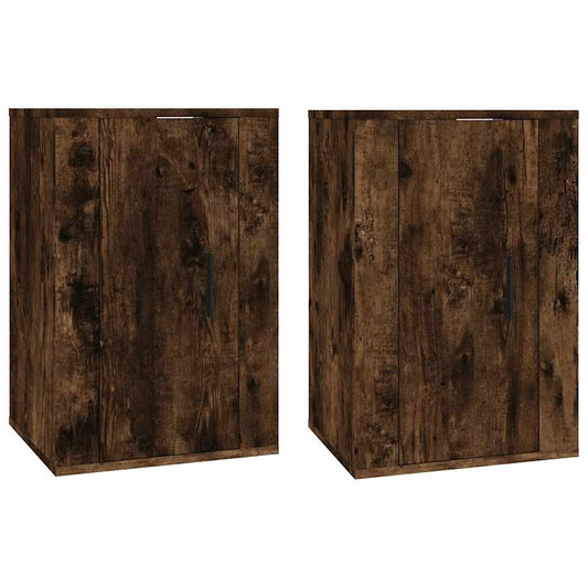 2 Piece Wall-mounted TV Cabinet Set Smoked Oak 40x34,5x60 cm