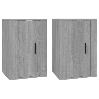 2 Piece Wall-mounted TV Cabinet Set Grey Sonoma 40x34,5x60 cm