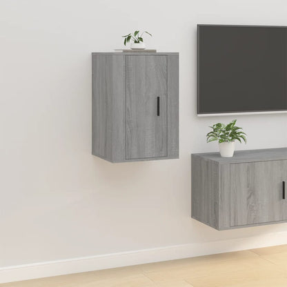 2 Piece Wall-mounted TV Cabinet Set Grey Sonoma 40x34,5x60 cm