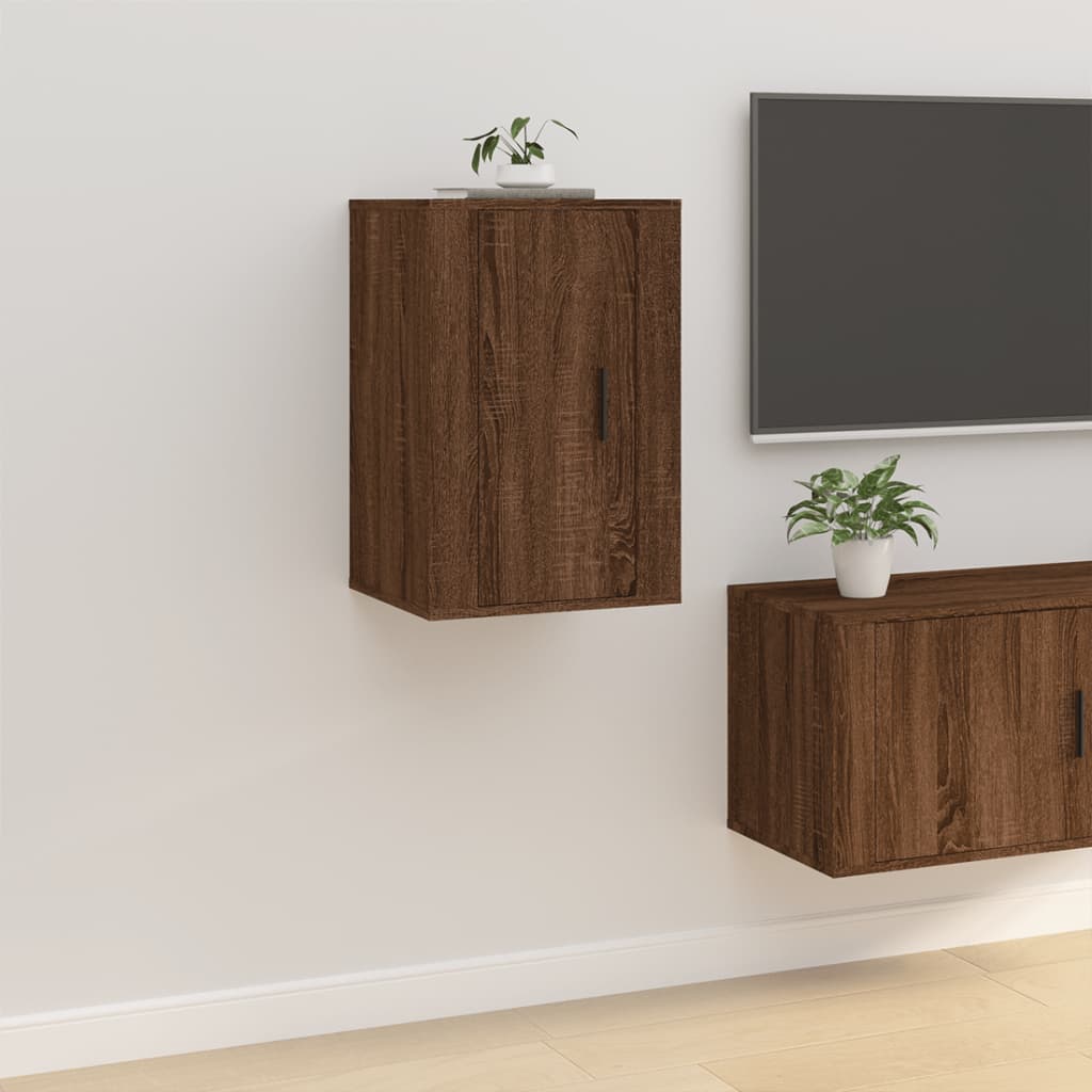 Wall Mounted TV Cabinet Brown Oak 40x34,5x60 cm
