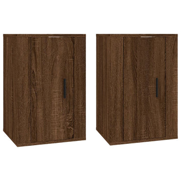 Wall Mounted TV Cabinets 2 pcs Brown Oak 40x34.5x60 cm