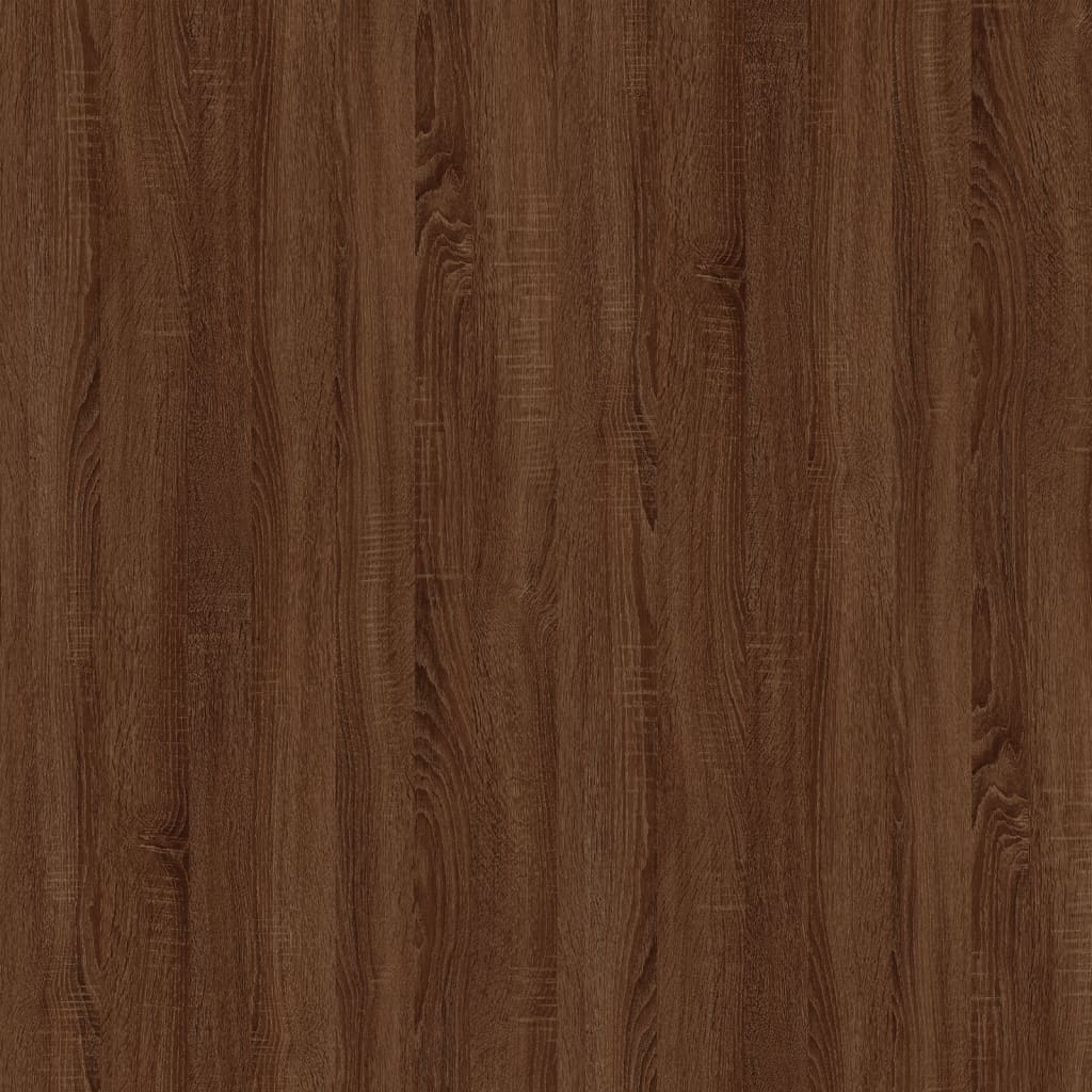 Bedside Table Brown Oak 50x46x50 Engineered Wood