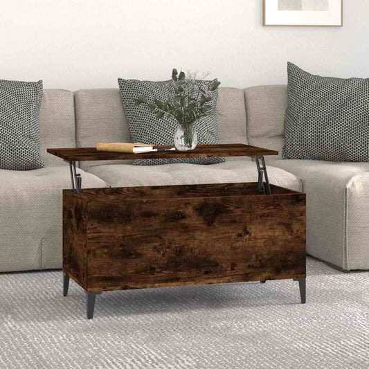 Coffee Table Smoked Oak 90x44,5x45 cm Engineered Wood