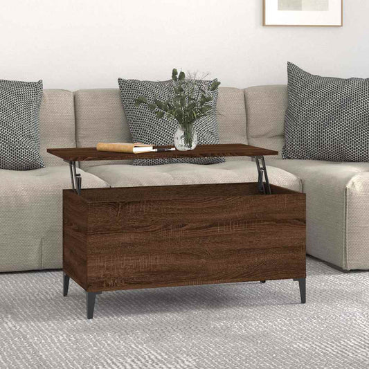 Coffee Table Brown Oak 90x44,5x45 cm Engineered Wood