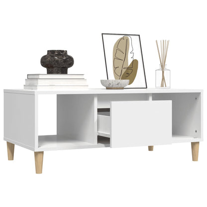 Coffee Table White 90x50x36,5 cm Engineered Wood