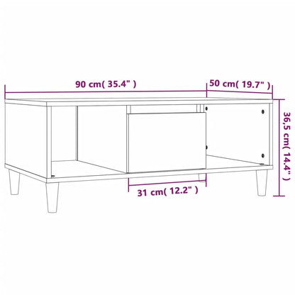 Coffee Table Sonoma Oak 90x50x36,5 cm Engineered Wood