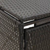 Single Wheelie Bin Shed Black 70x80x117 cm Poly Rattan
