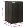 Single Wheelie Bin Shed Black 70x80x117 cm Poly Rattan