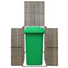 Single Wheelie Bin Shed Grey 70x80x117 cm Poly Rattan