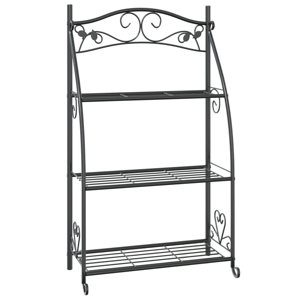 Flower Rack Black Powder-coated Steel Flower Rack Rectangular