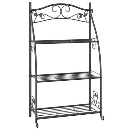 Flower Rack Black Powder-coated Steel Flower Rack Rectangular