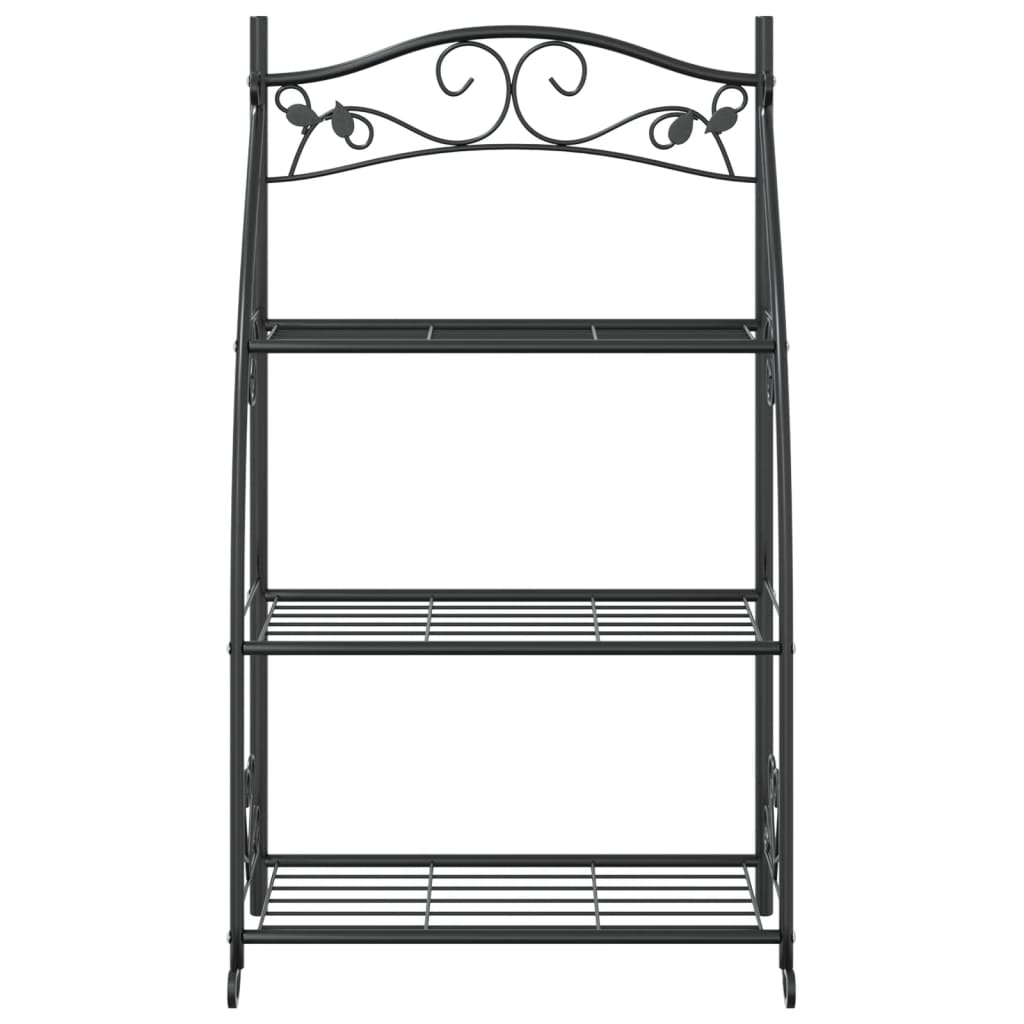 Flower Rack Black Powder-coated Steel Flower Rack Rectangular