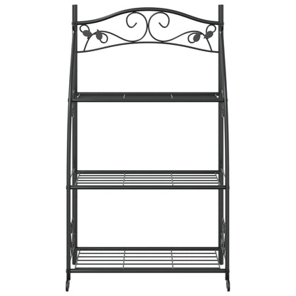 Flower Rack Black Powder-coated Steel Flower Rack Rectangular