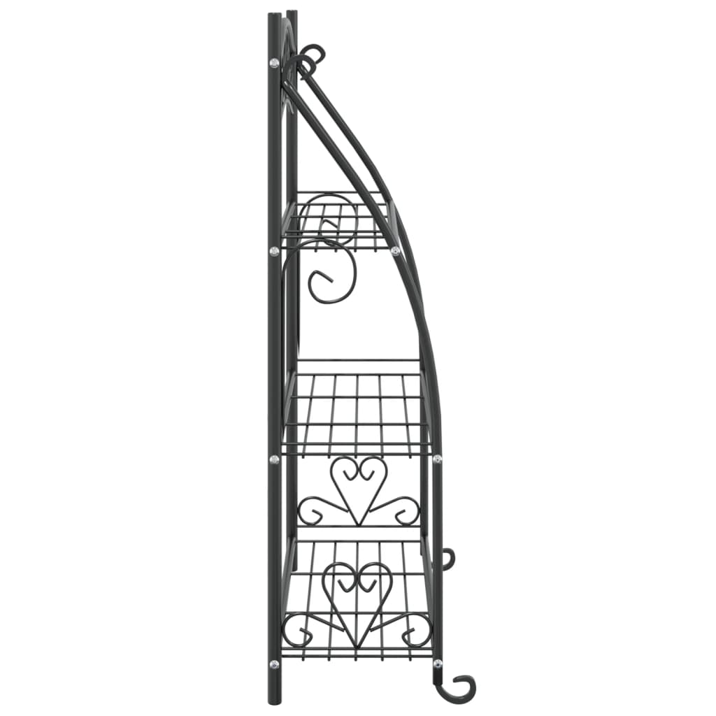 Flower Rack Black Powder-coated Steel Flower Rack Rectangular