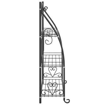 Flower Rack Black Powder-coated Steel Flower Rack Rectangular