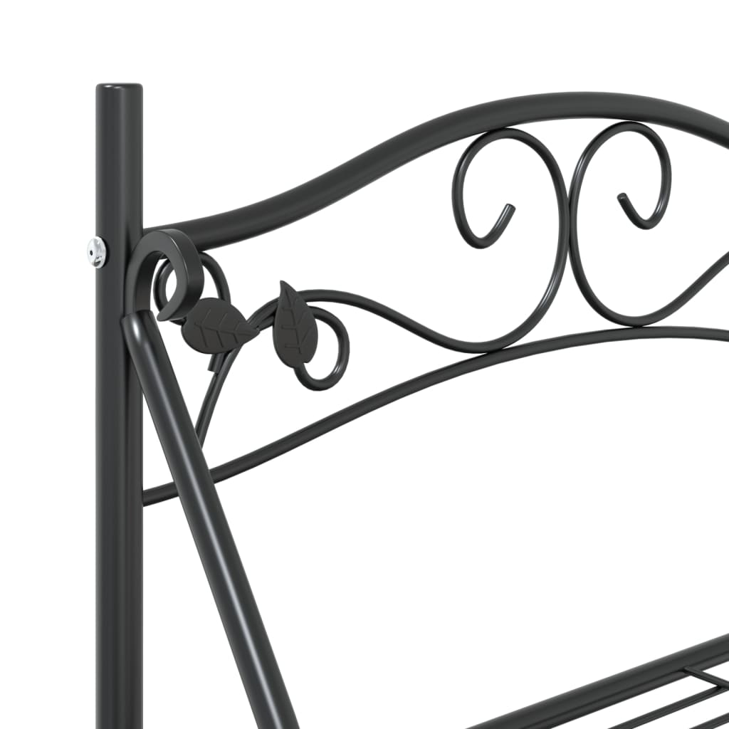 Flower Rack Black Powder-coated Steel Flower Rack Rectangular
