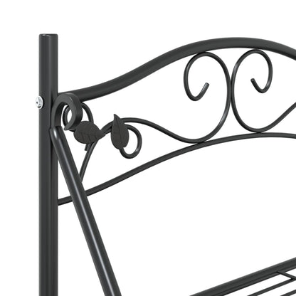 Flower Rack Black Powder-coated Steel Flower Rack Rectangular