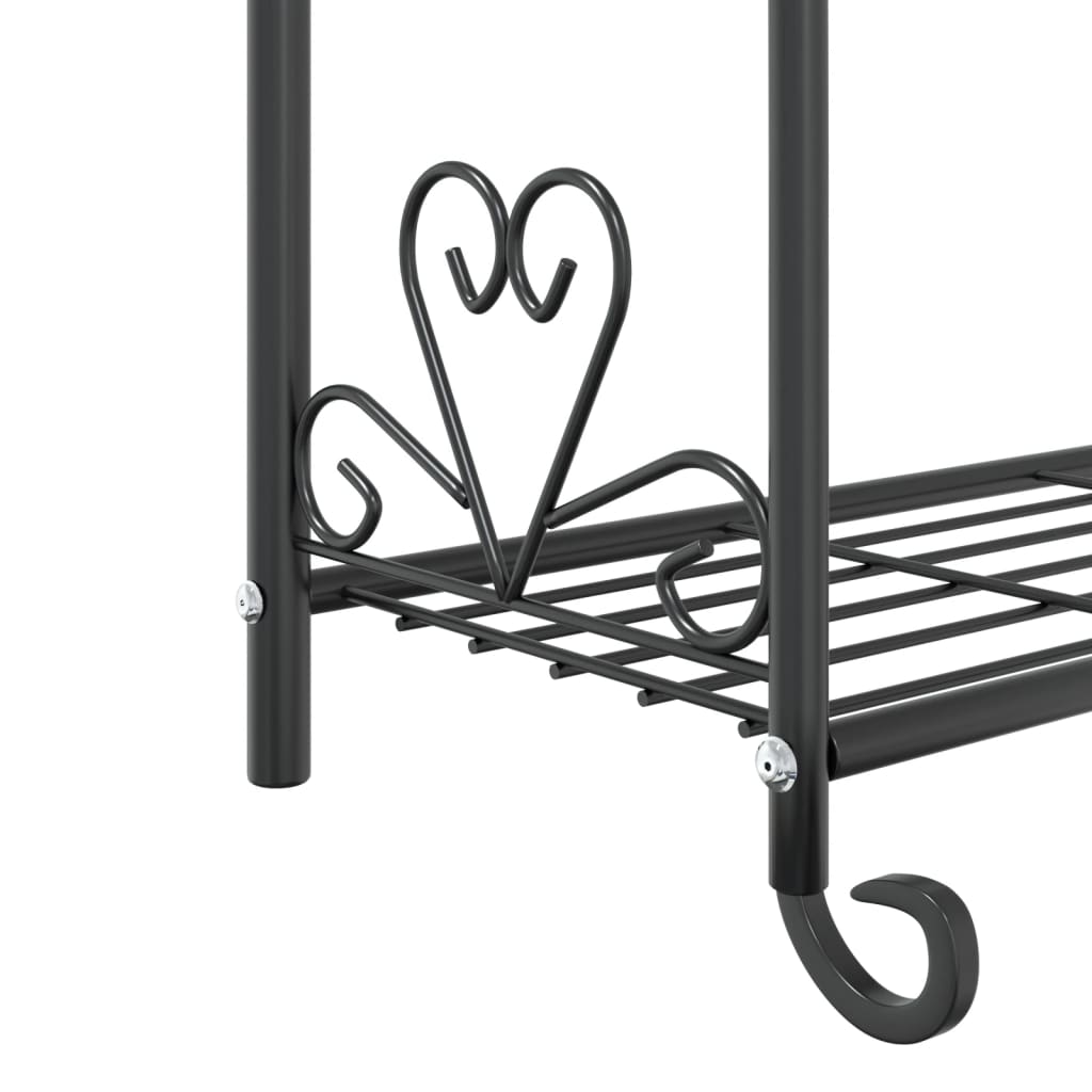 Flower Rack Black Powder-coated Steel Flower Rack Rectangular