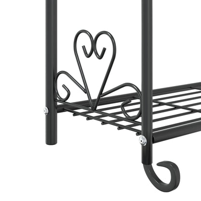 Flower Rack Black Powder-coated Steel Flower Rack Rectangular