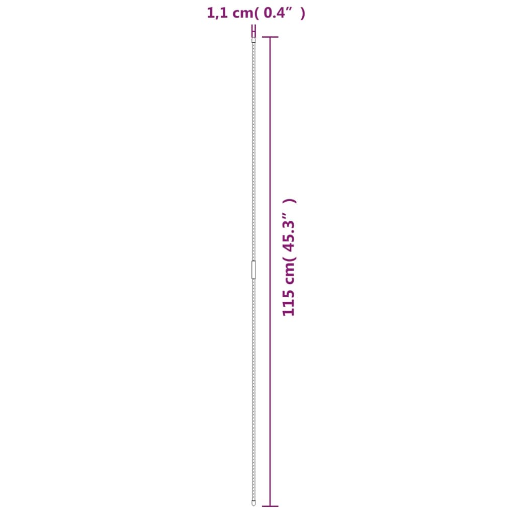 vidaXL Plant Stake Set of 30 Green Steel with polypropylene coating