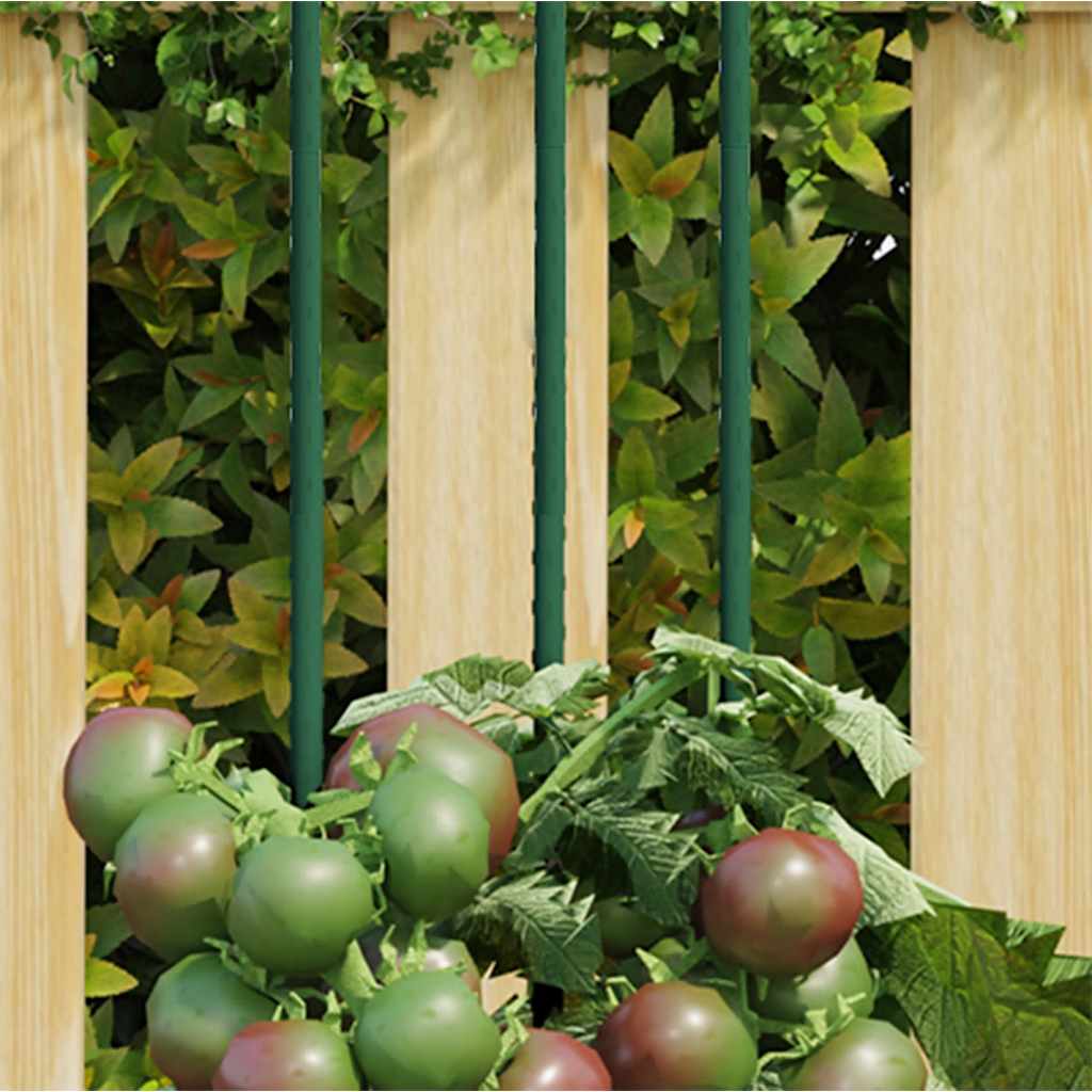 vidaXL Plant Stake Set of 30 Green Steel with polypropylene coating