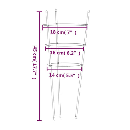 vidaXL Garden Plant Support Set of 5 Green
