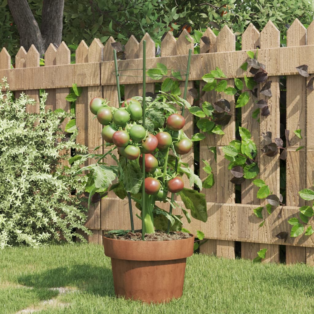 vidaXL Garden Plant Support Set of 5 Green