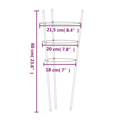 vidaXL Garden Plant Support Set of 5 Green