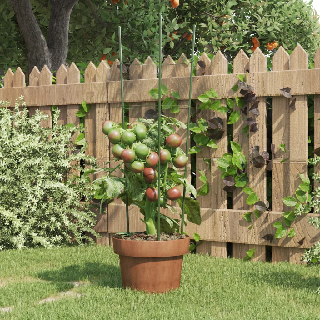vidaXL Garden Plant Support Set of 5 Green