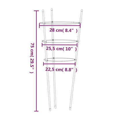 vidaXL Garden Plant Support Set of 5 Green