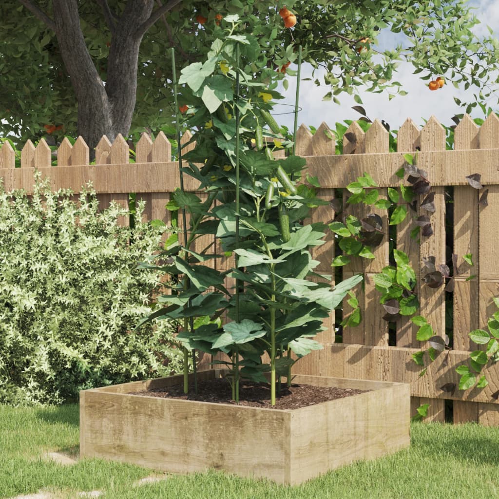 vidaXL Garden Plant Support Set of 5 Green