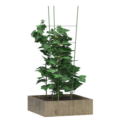 vidaXL Garden Plant Support Set of 5 Green