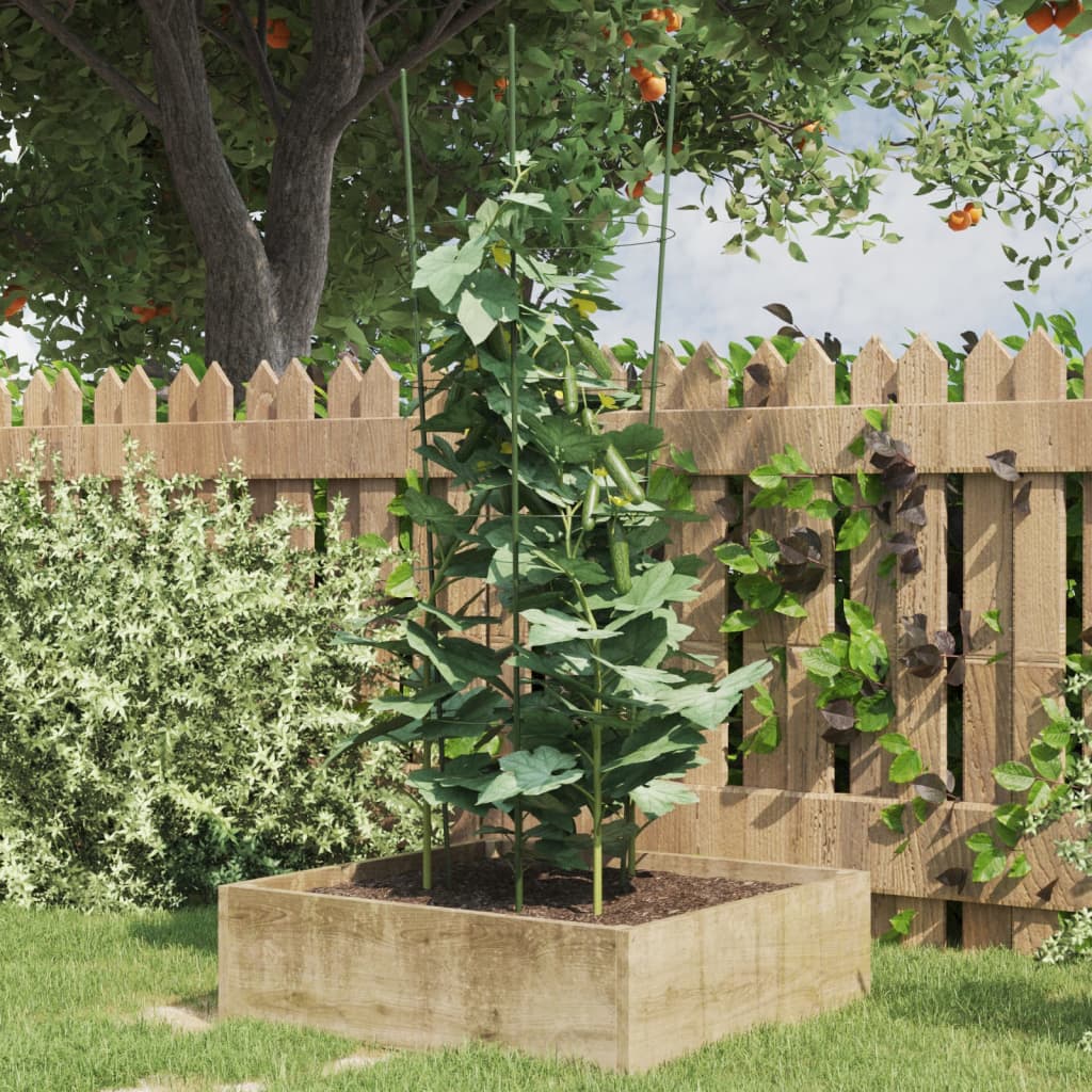 vidaXL Garden Plant Support Set of 5 Green