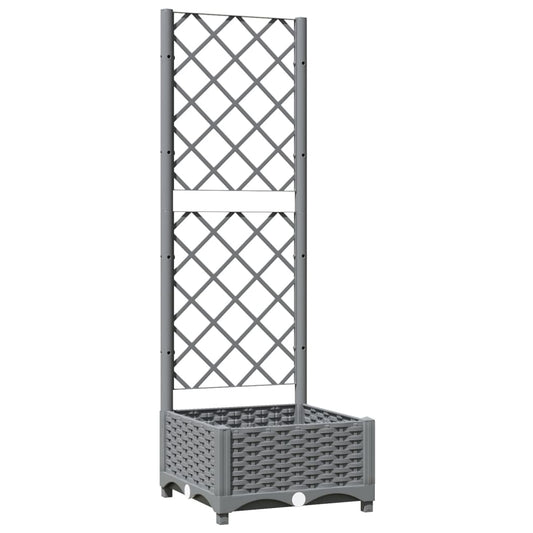 Garden Planter Light Grey 40 x 40 x 121.5 cm