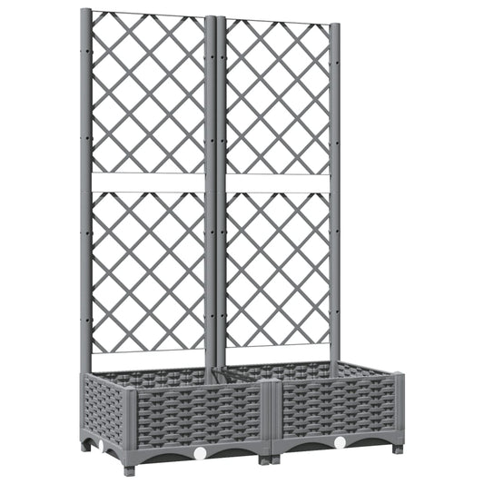 Garden Planter Light Grey 80 x 40 x 121.5 cm