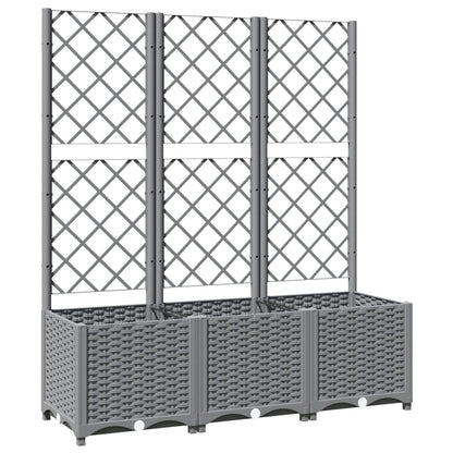 Garden Planter Light Grey 120 x 40 x 136 cm