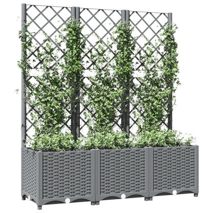 Garden Planter Light Grey 120 x 40 x 136 cm