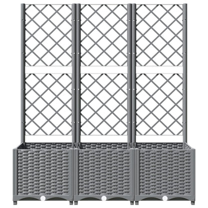 Garden Planter Light Grey 120 x 40 x 136 cm