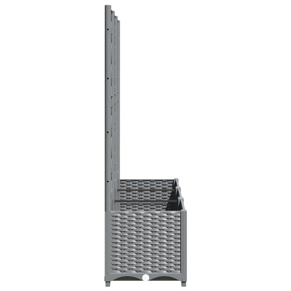 Garden Planter Light Grey 120 x 40 x 136 cm