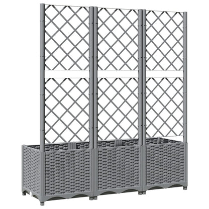 Garden Planter Light Grey 120 x 40 x 136 cm