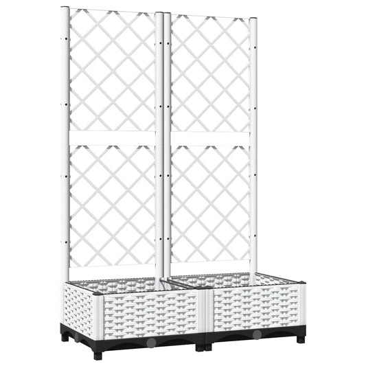 Garden Planter White 80 x 40 x 121.5 cm