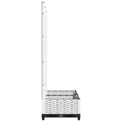 Garden Planter with Trellis White 80x40x121,5 cm PP