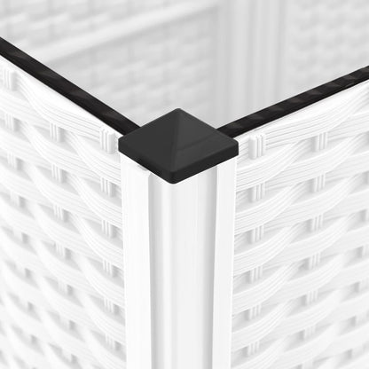 Garden Planter with Trellis White 80x40x121,5 cm PP