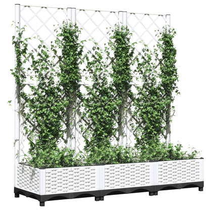 Garden Planter White 120 x 40 x 121.5 cm