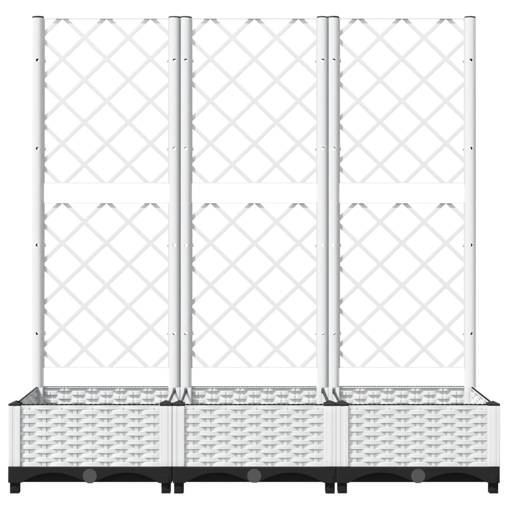 Garden Planter White 120 x 40 x 121.5 cm